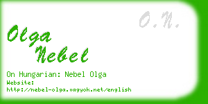 olga nebel business card